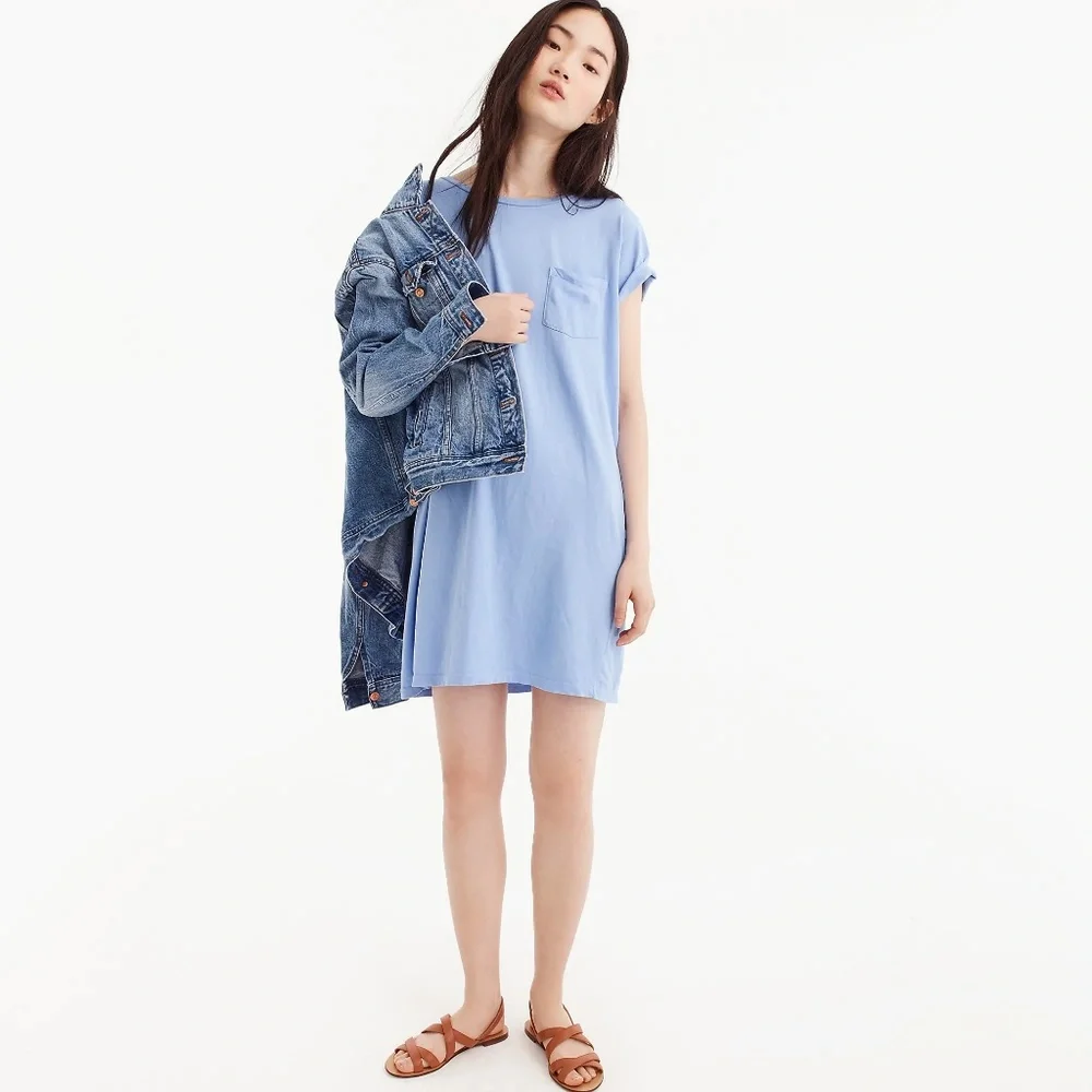 NWT J. Crew Garment-Dyed‎ Pocket T-Shirt Dress